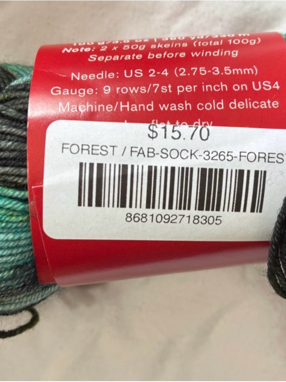 Fab Tivoli Green Multi-Tone Sock yarn 4 skein lot 360yd each - Picture 4 of 5